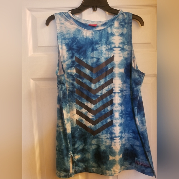 Nike Blue Tie-Dye Muscle Tee Size L - Picture 1 of 5